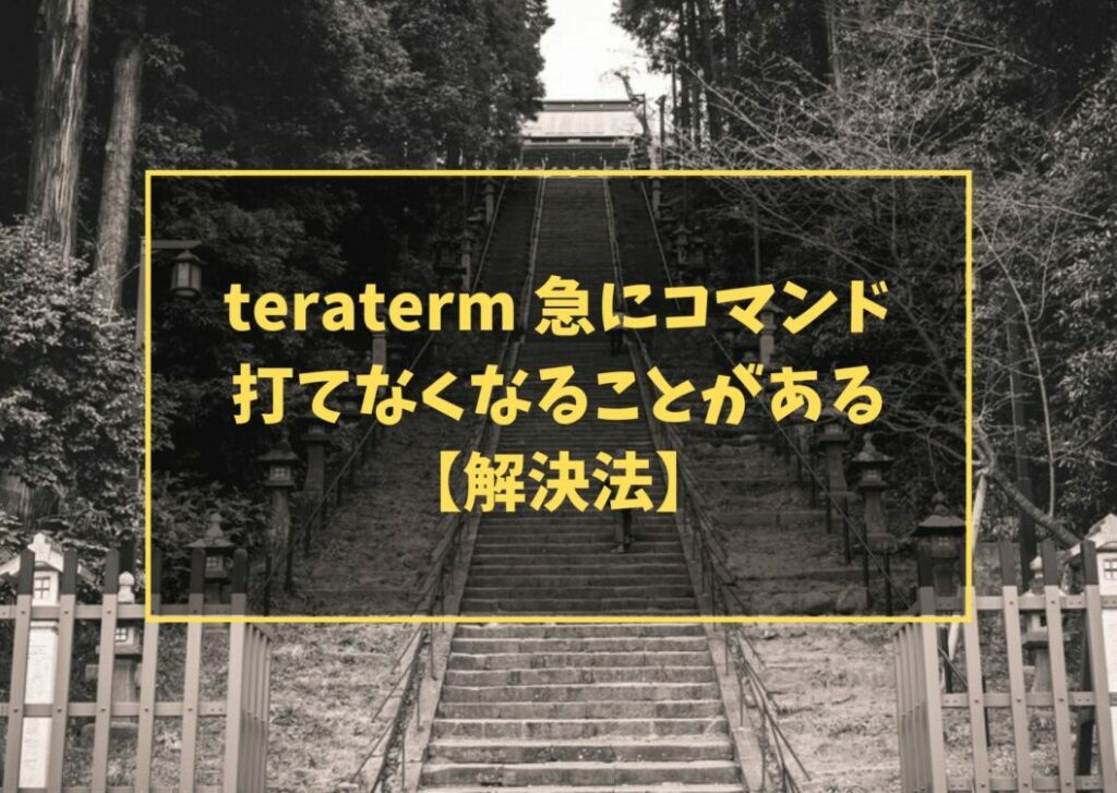 teraterm 急にコマンド打てなくなることがある【解決法】