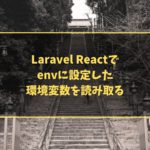 Laravel Reactでenvに設定した環境変数を読み取る