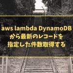 aws lambda DynamoDBから最新のレコードを指定した件数取得する