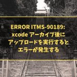 ERROR ITMS-90189: xcode アーカイブ後にアップロードを実行するとエラーが発生する